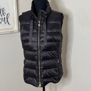 Lilly Pulitzer Down Pembrooke Full Zip Puffer Vest Black Size S